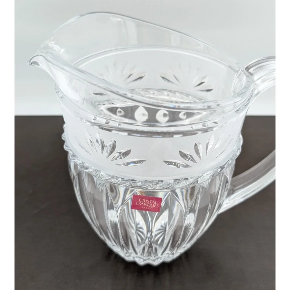 Vintage Cristal D'Arques Durand Carthage Crystal Pitcher France 48OZ in Box
